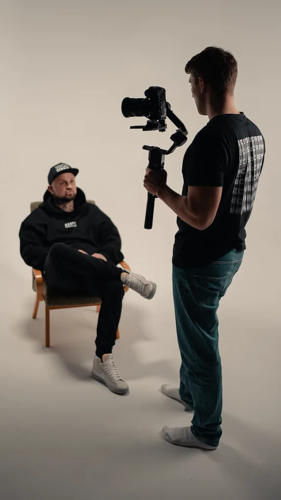 Gimbal-Dreh im Fotostudio